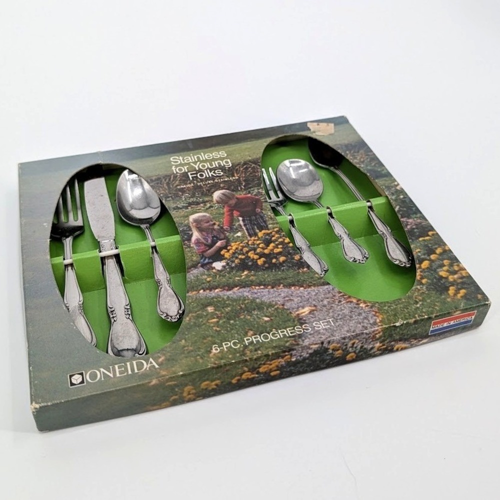 Oneida Chateau Stainless for Young‎ Folks 6-Pc Progress Set Vintage Flatware